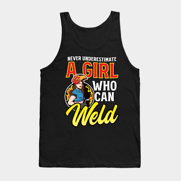 Funny Welding Shirt | Girl Who Can Weld Tank Top by Gawkclothing